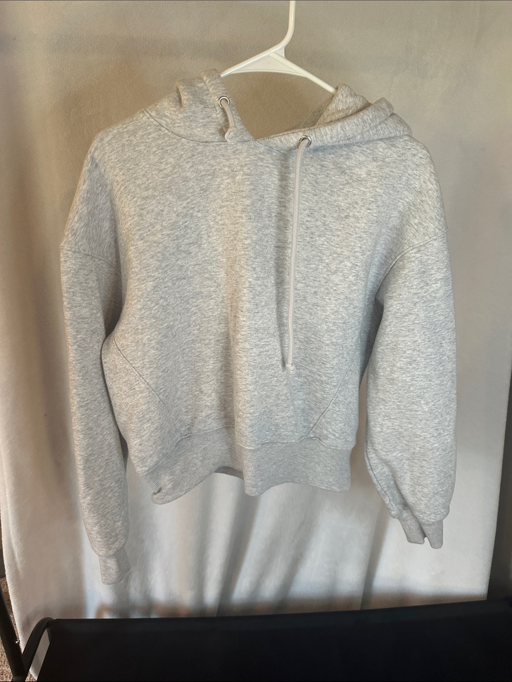 dip Heather Gray Cropped Pullover Hoodie